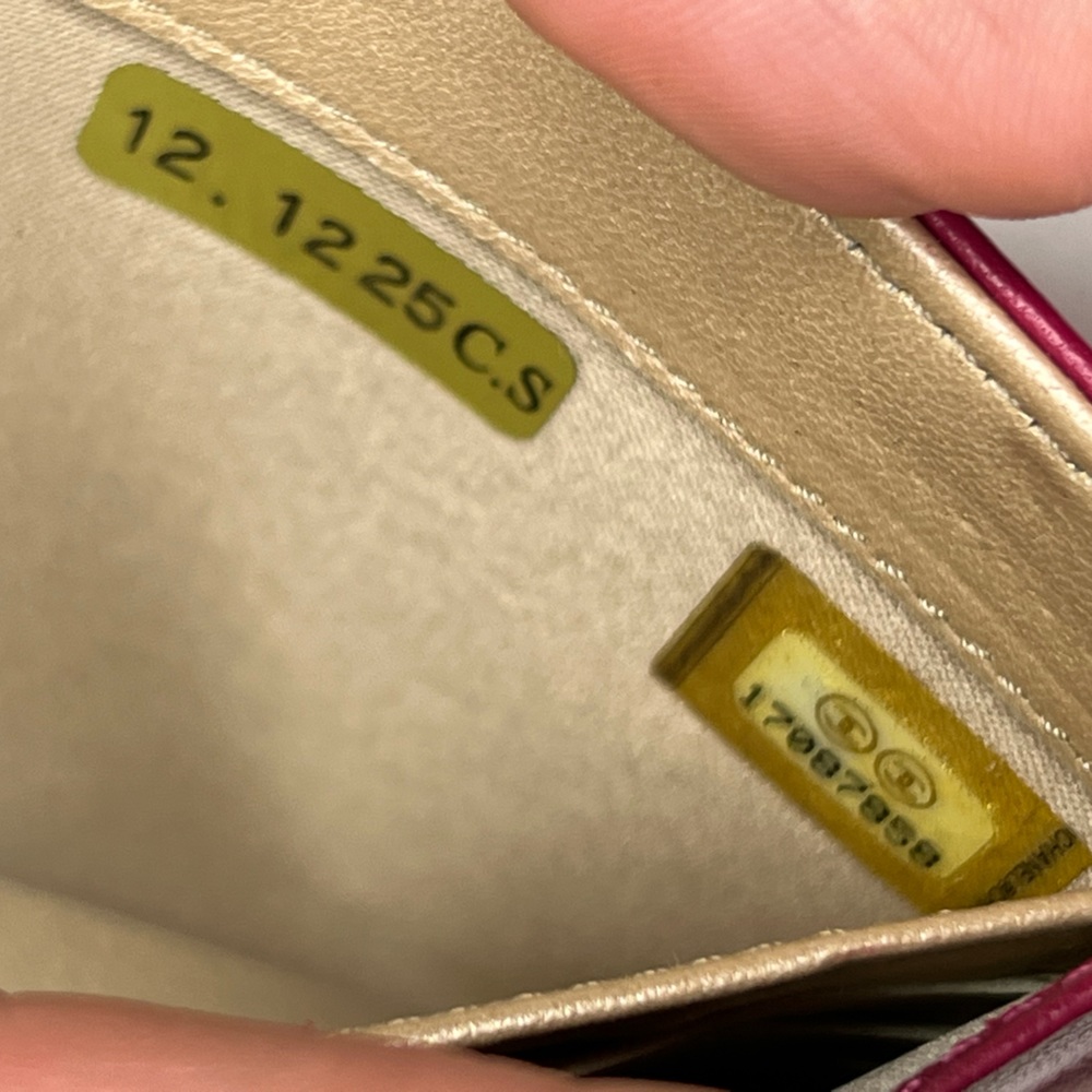 💯 AUTHENTIC CHANEL Camellia half flap lambskin pink wallet on chain - Picture 8 of 15